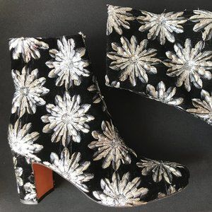 Marc Fisher Black Velvet Sequin Boot